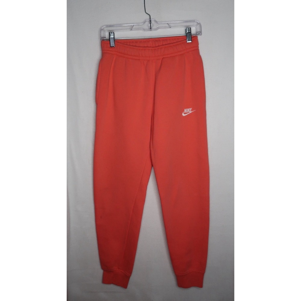 Nike Sportswear Club Women's Fleece Joggers XS Orange Sweatpants BV2671-814